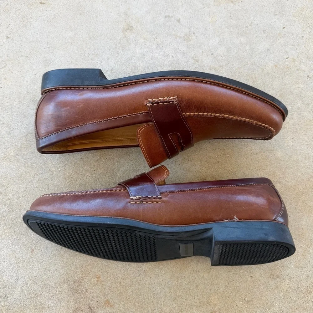 Johnston & Murphy Ainsworth Penny Brown Loafer Sheepskin Men’s Size 12